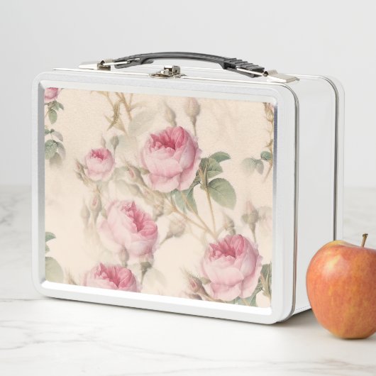 Engelse Rozen Metal Lunchbox (In situ)