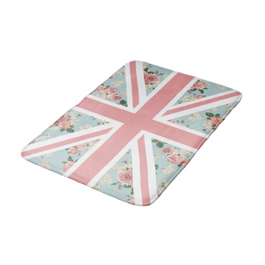 Engelse Rozen Union Jack Flag Badmat (Gekanteld)