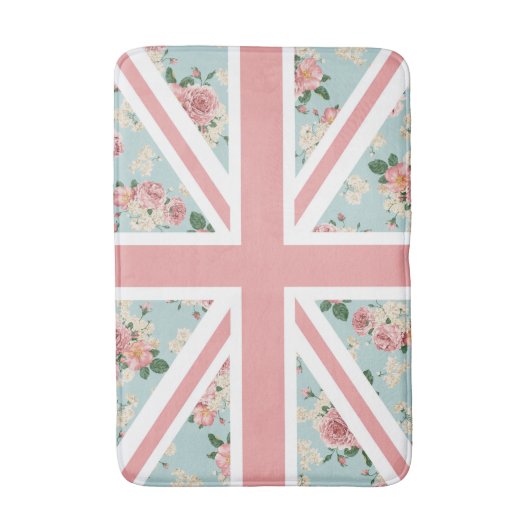 Engelse Rozen Union Jack Flag Badmat (Voorkant Verticaal)