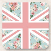 Engelse Rozen Union Jack Flag Drankjes Onderzetter (Voorkant)