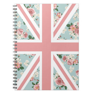 Engelse Rozen Union Jack Flag Notitieboek
