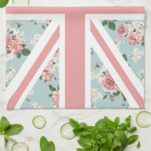 Engelse Rozen Union Jack Flag Theedoek (Gevouwen)