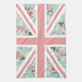 Engelse Rozen Union Jack Flag Theedoek (Verticaal)