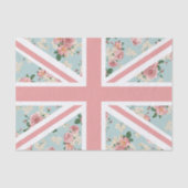 Engelse Rozen Union Jack Flag Tissuepapier (Voorkant)