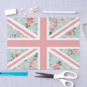 Engelse Rozen Union Jack Flag Tissuepapier (Craft)