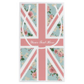 Engelse Rozen Union Jack Floral Party Klein Cadeauzakje (Achterkant)