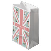 Engelse Rozen Union Jack Floral Party Klein Cadeauzakje (Voorkant Gekanteld)