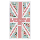 Engelse Rozen Union Jack Floral Party Klein Cadeauzakje (Voorkant)