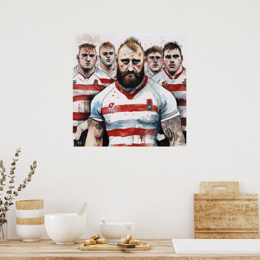 Engelse Rugby Art Print (Keuken)