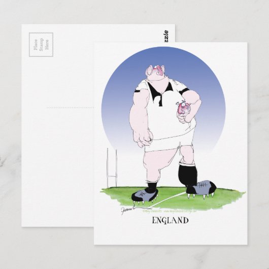 engelse rugbyspeler , tony fernandes briefkaart (Voorkant / Achterkant)