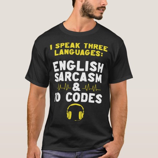 Engelse sarcasme 10 codes verzendoperator 911 Dis T-shirt (Voorkant)