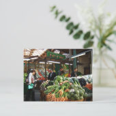 Engelse scènes, Borough Market, groenten kopen Briefkaart (Staand voorkant)