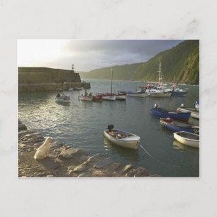 Engelse scènes, Clovelly harbor Devon, Briefkaart