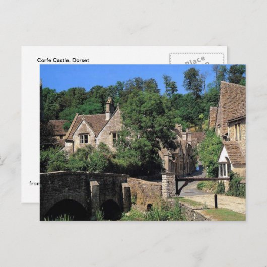 Engelse scènes, Corfe Castle, Dorset Briefkaart (Voorkant / Achterkant)