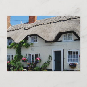 Engelse scènes, Thatched cottages, Queenborough Briefkaart