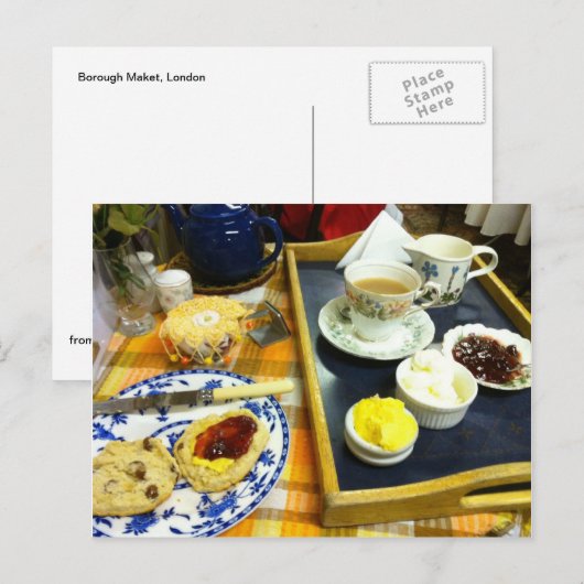 Engelse scènes, vanmiddag crèmethee 1 briefkaart (Voorkant / Achterkant)