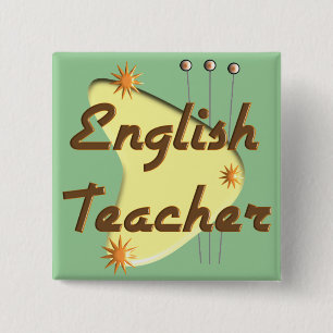 Engelse schenkingen van de Retrostijl van de leraa Vierkante Button 5,1 Cm
