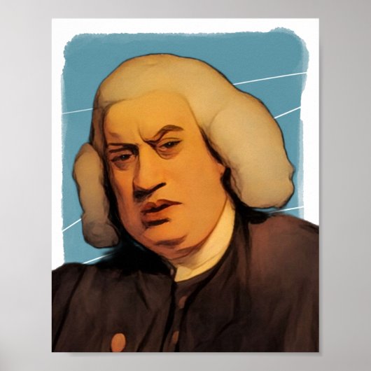 Engelse schrijver Samuel Johnson illustratie Poster (Voorkant)