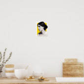 Engelse schrijver Virginia Woolf illustratie Poster (Keuken)