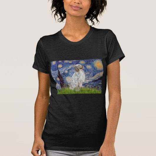 Engelse Setter 1 - Sterrennacht T-shirt (Voorkant)