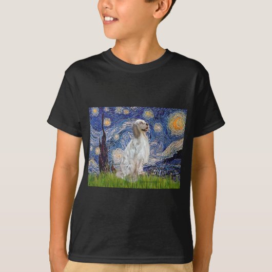 Engelse Setter 1 - Sterrennacht T-shirt (Voorkant)