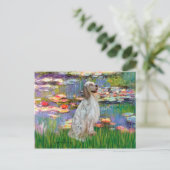 Engelse Setter 1 - Waterlelies 2 Briefkaart (Staand voorkant)