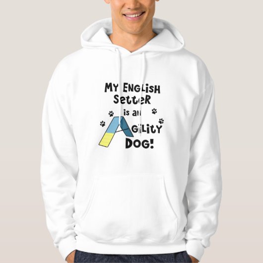 Engelse Setter Agility Dog Hoodie (Voorkant)