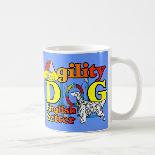 Engelse Setter Agility Gifts Koffiemok (Rechts)