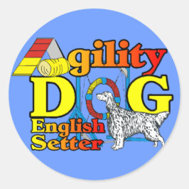 Engelse Setter Agility Gifts Ronde Sticker