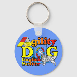 Engelse Setter Agility Gifts Sleutelhanger