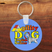 Engelse Setter Agility Gifts Sleutelhanger (Voorkant)