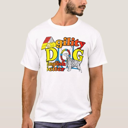 Engelse Setter Agility Gifts T-shirt (Voorkant)
