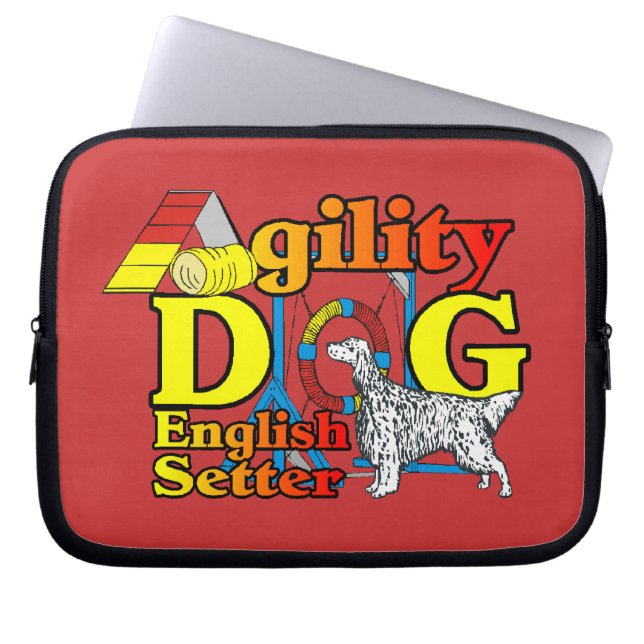 Engelse Setter Agility Laptop Sleeve (Voorkant)