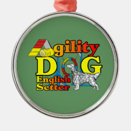 Engelse Setter Agility Metalen Ornament
