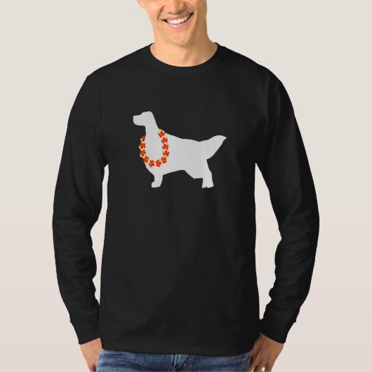 Engelse Setter Aloha Hawaiian Lei Dog T-shirt (Voorkant)