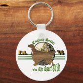 Engelse setter Art-cadeaus Sleutelhanger (Voorkant)