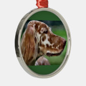 Engelse setter Art Metalen Ornament (Rechts)
