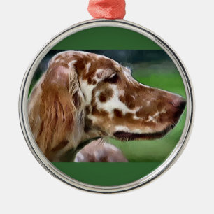 Engelse setter Art Metalen Ornament