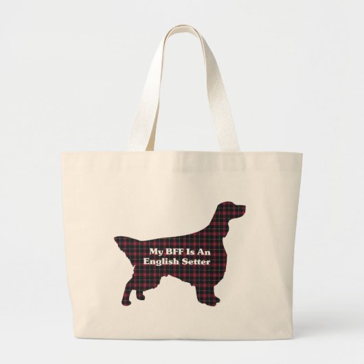 Engelse Setter BFF-cadeautjes Grote Tote Bag (Voorkant)