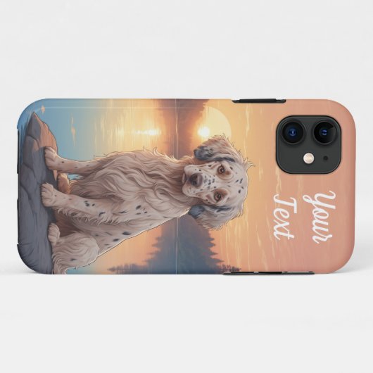 Engelse Setter bij Lake Case-Mate iPhone Case (Achterkant (horizontaal))