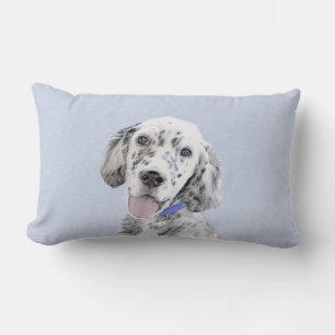 Engelse Setter Blauwe Belton Schilderij Hond Kunst Kussen