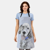 Engelse Setter Blauwe Belton Schilderij Hond Kunst Schort (Gedragen)
