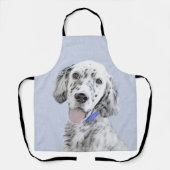 Engelse Setter Blauwe Belton Schilderij Hond Kunst Schort (Voorkant)