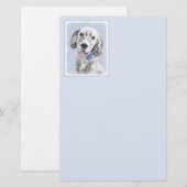 Engelse Setter Blue Belton schilder Dog Art (Voorkant / Achterkant)