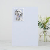 Engelse Setter Blue Belton schilder Dog Art (Staand voorkant)