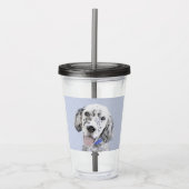 Engelse Setter Blue Belton schilder Dog Art Acryl Drinkbeker (Voorkant)