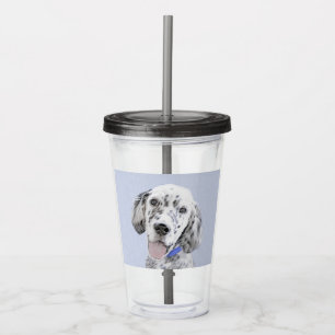 Engelse Setter Blue Belton schilder Dog Art Acryl Drinkbeker
