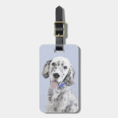 Engelse Setter Blue Belton schilder Dog Art Bagagelabel (Voorkant verticaal)