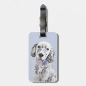 Engelse Setter Blue Belton schilder Dog Art Bagagelabel (Achterkant verticaal)