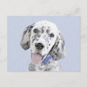 Engelse Setter Blue Belton schilder Dog Art Briefkaart (Voorkant)